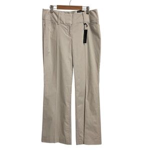 Express Editor Flare Leg Pinstripe Dress Pants Grey White Low Rise 6R NEW